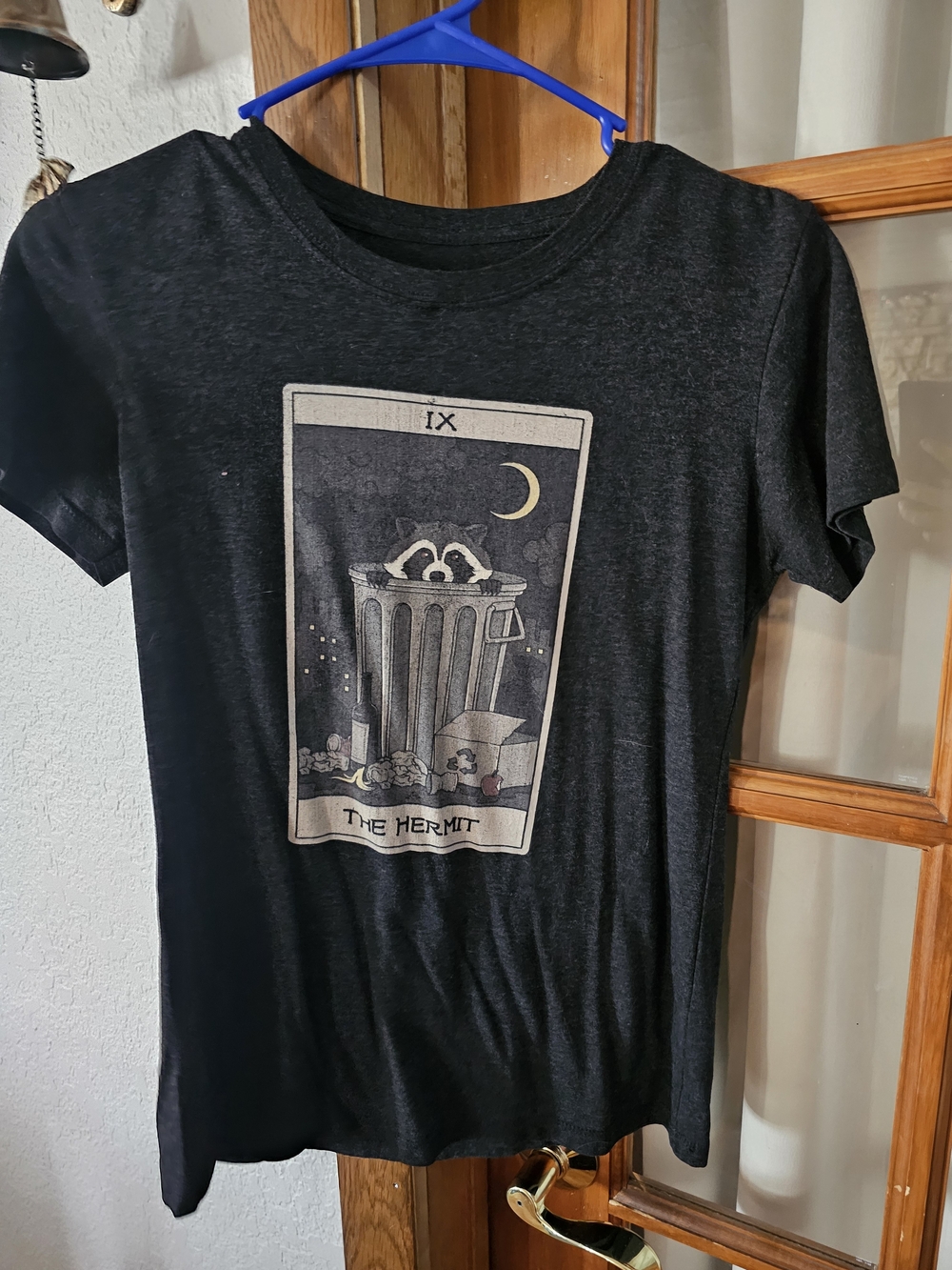 Black Graphic Tee - 'The Hermit' Tarot Design